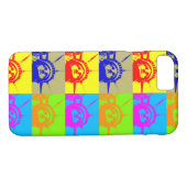 4 Kleur Pop Art Lady Liberty iPhone 7 Hoesje (Achterkant (Horizontaal))