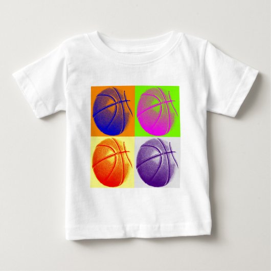 4 Kleuren Pop Art Basketbal (Voorkant)