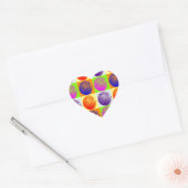 4 Kleuren Pop Art Basketbal Hart Sticker (Envelop)