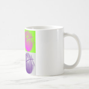 4 Kleuren Pop Art Basketbal Koffiemok