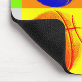 4 Kleuren Pop Art Basketbal Muismat (Hoek)