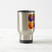 4 Kleuren Pop Art Basketbal Reisbeker (Center)