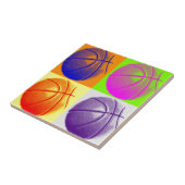 4 Kleuren Pop Art Basketbal Tegeltje (Zijkant)