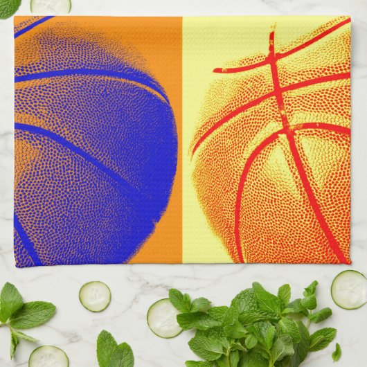4 Kleuren Pop Art Basketbal Theedoek (Gevouwen)