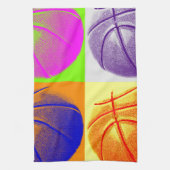 4 Kleuren Pop Art Basketbal Theedoek (Verticaal)