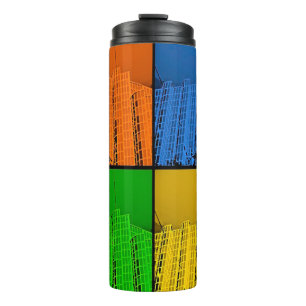 4 kleuren thermosbeker
