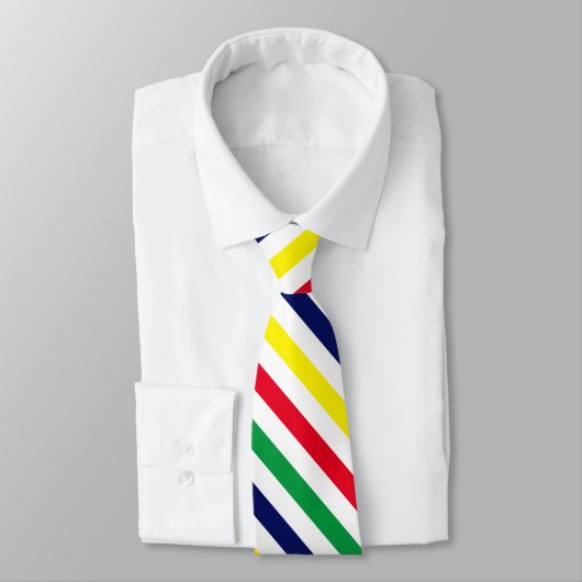 4 Kleurenzak Strepe Red Blue Yellow Green Wholet Stropdas (Gebonden)