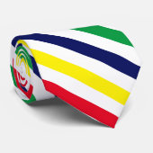 4 Kleurenzak Strepe Red Blue Yellow Green Wholet Stropdas (Opgerold)