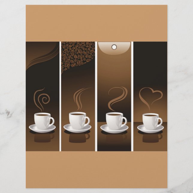 4 Koffiebekers in vector (Voorkant)