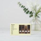 4 Koffiebekers in vector, Naam, Adres 1, Adres... Visitekaartje (Staand voorkant)