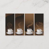 4 Koffiebekers in vector, Naam, Adres 1, Adres... Visitekaartje (Achterkant)