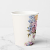 4 kopjes bloem papieren bekers (Voorkant)