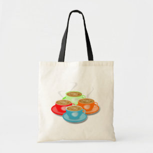 4 kopjes koffie Canvas tas