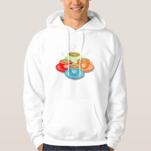 4 kopjes koffie Mannen Hoodie