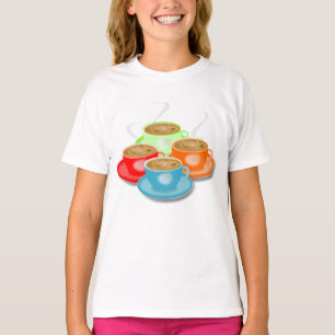 4 kopjes koffie meisjes T-shirt