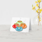 4 kopjes koffiebriefkaarten kaart (Gele Bloem)