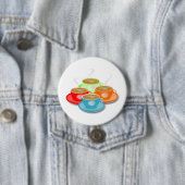 4 Koppen Koffie Knop Ronde Button 7,6 Cm (In situ)