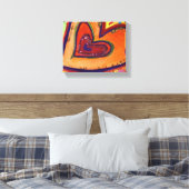 4 Kunstschilderen met liefdesharten schilderen Canvas Afdruk (Insitu (Slaapkamer))
