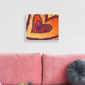 4 Kunstschilderen met liefdesharten schilderen Canvas Afdruk (Insitu (Woonkamer))