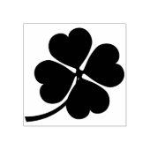 4 kunstzegel voor bladklaver rubberstempel (Afrduk)