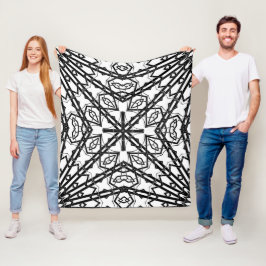 4 Kwadratische omgekeerde glaskruis Fleece Deken