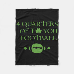 4 kwarten van f u Football klaver 1 Fleece Deken