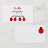 4 Ladybugs-oproepkaart Contactkaartje (Voorkant / Achterkant)
