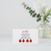 4 Ladybugs-oproepkaart Contactkaartje (Staand voorkant)