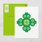 4 Leaf Clover Briefkaart (Voorkant / Achterkant)