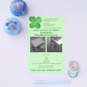 4 Leaf Clover Business Saint Patricks 2 Foto Flyer (Enkel)