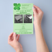 4 Leaf Clover Business Saint Patricks 2 Foto Flyer (Hand)