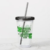 4 Leaf Clover Cool Irish Bar Pub Promotion Acryl Drinkbeker (Achterkant)