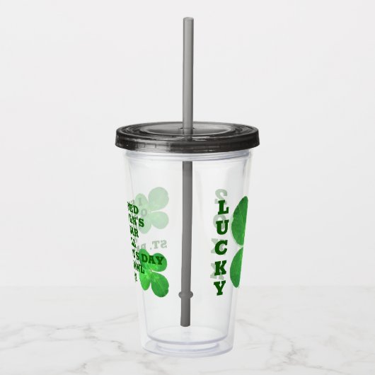 4 Leaf Clover Cool Irish Bar Pub Promotion Acryl Drinkbeker (Rechts)