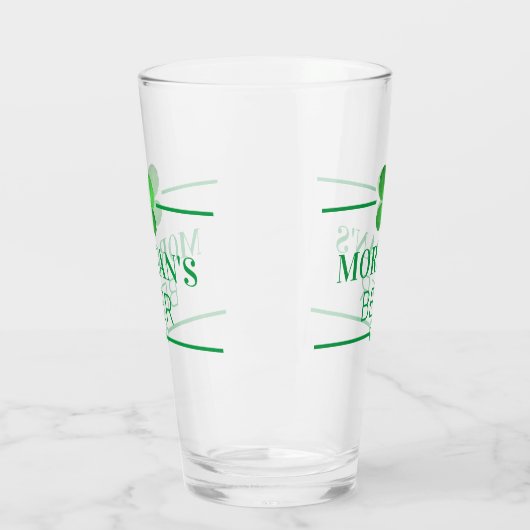 4 Leaf Clover Cool Personalized Irish Shamrock Glas (Links)