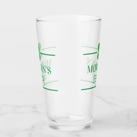 4 Leaf Clover Cool Personalized Irish Shamrock Glas (Rechts)
