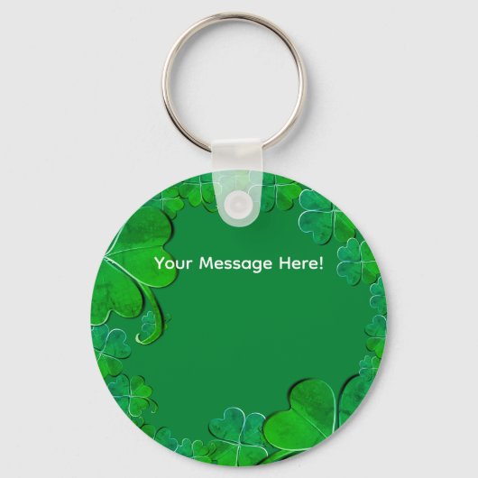 4 Leaf Clover Frame+Photo Keychain (Achterkant)