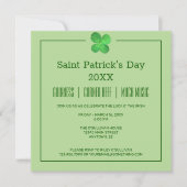 4 Leaf Clover Irish Shamrock St Patricks Day Kaart (Voorkant)