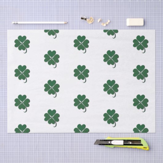 4 Leaf Clover Irish Shamrock Tissuepapier (Craft)