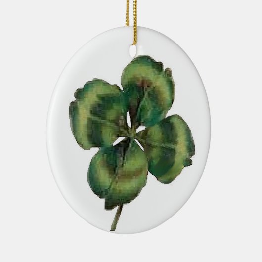 4 Leaf Clover Keramisch Ornament (Rechts)