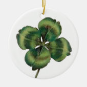 4 Leaf Clover Keramisch Ornament (Voorkant)