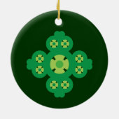 4 Leaf Clover Keramisch Ornament (Achterkant)