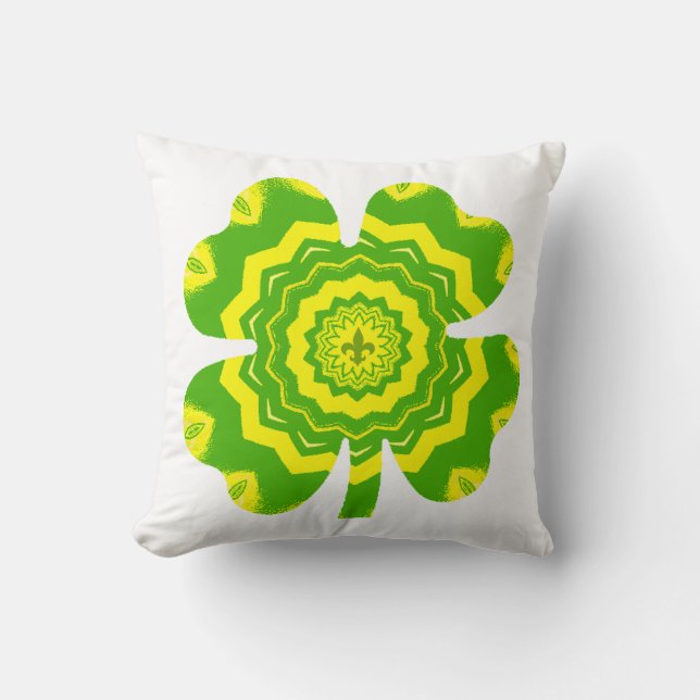 4 Leaf Clover Kussen (Voorkant)