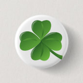 4 Leaf Clover Lucky Pin Ronde Button 3,2 Cm (Voorkant)