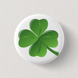 4 Leaf Clover Lucky Pin Ronde Button 3,2 Cm