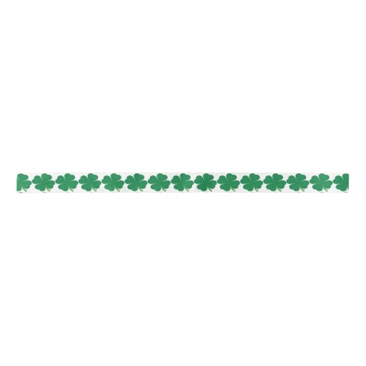 4 Leaf Clover Spool of Ribbon Satijnen Lint (Voorkant)
