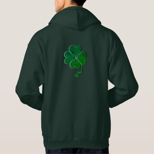 4 Leaf Clover St. Patrick's Day Hoodie (Achterkant)