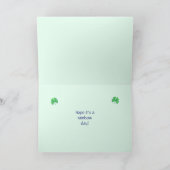 4-Leaf Clovers St. Patrick's Day (foto lijst) Kaart (Binnen)
