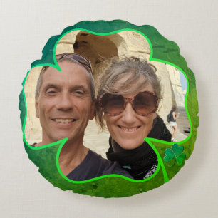 4 Leaf klaver Lijst w / tekst rond kussen