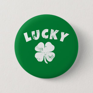 4 Leaf Lucky Clover St. Patrick's Day Ronde Button 5,7 Cm