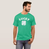4 Leaf Lucky Clover St. Patrick's Day T-Shirt (Voorkant volledig)